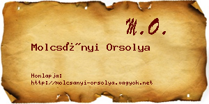 Molcsányi Orsolya névjegykártya