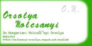 orsolya molcsanyi business card